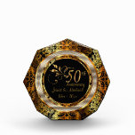 Bloc Photo 50e anniversaire du Mariage Gold Paisley<br><div class="desc">50th Gold Paisley Mariage Anniversaire dans un beau motif de designer argent avec do-it-yourself Texte. ⭐ Ce Produit est 100% Personnalisable. Les graphiques et / ou le texte peuvent être ajoutés, supprimés, déplacés, redimensionnés, changés autour, tournés, etc... 99% de mes designs dans mon magasin sont faits en couches. Cela vous...</div>