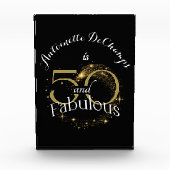 Bloc Photo 50e Anniversaire Soirée Gold Noir 50 et Fabulous (Devant)