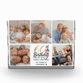 Bloc Photo 60th Birthday Picture Collage Script Typography (Devant)