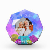 Bloc Photo 60th Diamond Wedding Anniversary Floral Keepsake (Devant)