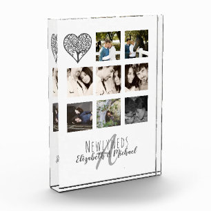 Bloc Photo 8 x PHOTO COLLAGE Newlywed Personalized WEDDING