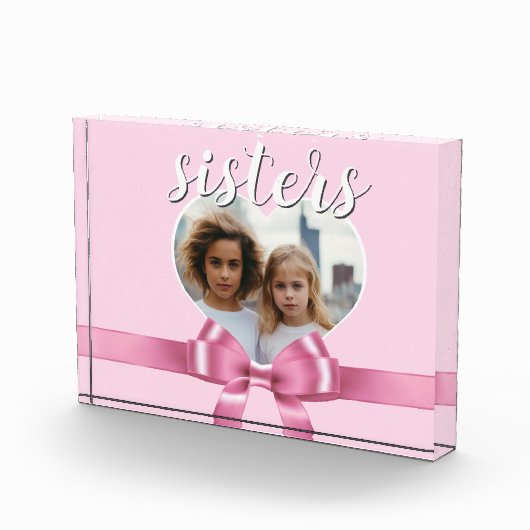 Bloc Photo A personalized heart template - sisters (Droite)