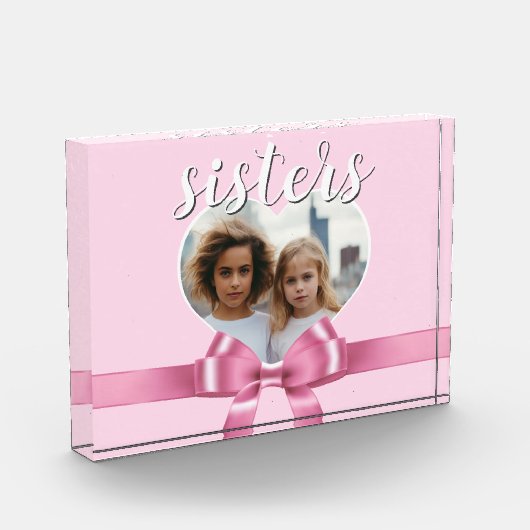 Bloc Photo A personalized heart template - sisters (Gauche)