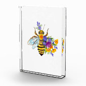 Bloc Photo Abeille à fleurs avec plantes sauvages (Droite)