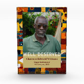 Bloc Photo Abstract Patchwork Retirement Gift for Black Dad (Devant)