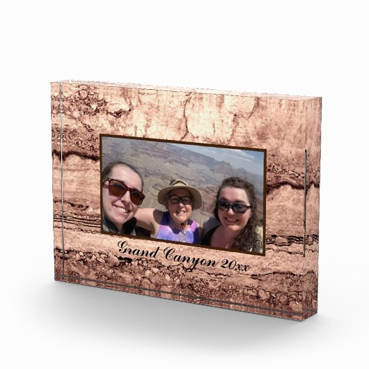 Bloc Photo abstrait brûlé sienne marbre granit personnalisé (Droite)