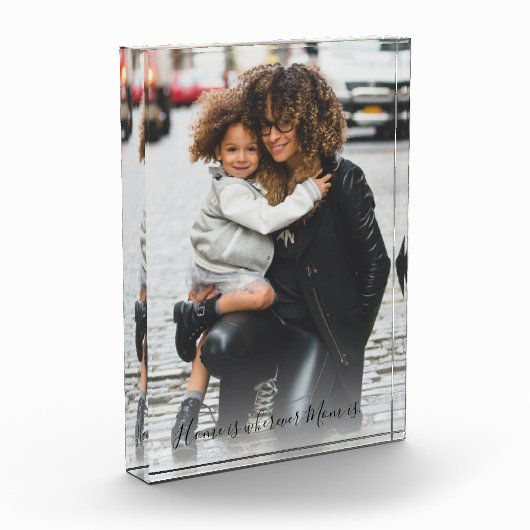 Bloc Photo Accueil Maman Script photo Noir Blanc Overlay (Gauche)