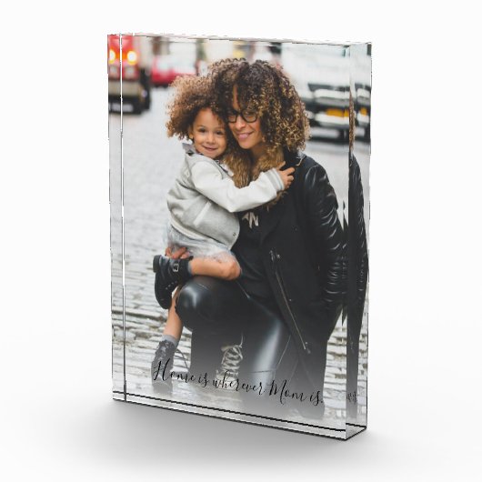 Bloc Photo Accueil Maman Script photo Noir Blanc Overlay (Droite)