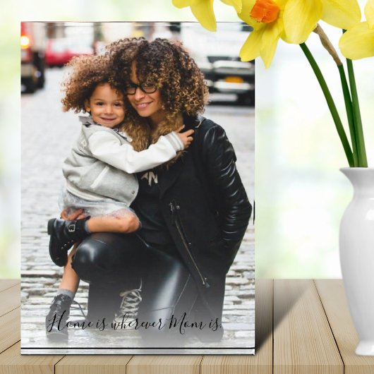 Bloc Photo Accueil Maman Script photo Noir Blanc Overlay