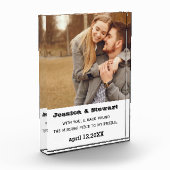 Bloc photo acrylique | Couples Relation Cadeau (Gauche)