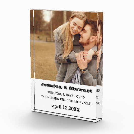 Bloc photo acrylique | Couples Relation Cadeau (Droite)