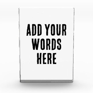 Bloc Photo Add Your Words Here Custom Customized Personalized