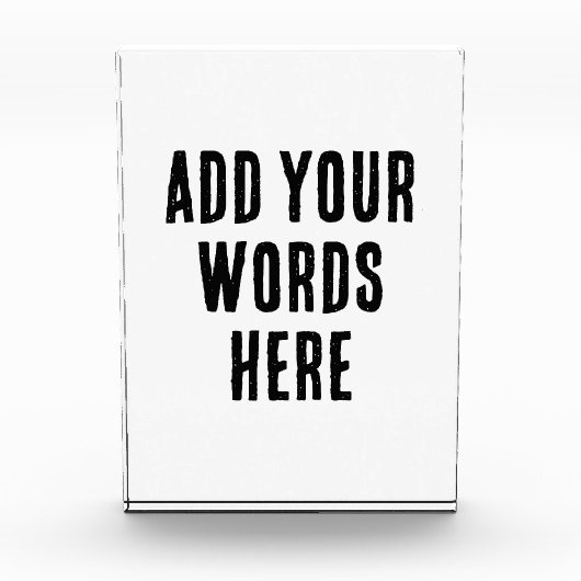 Bloc Photo Add Your Words Here Custom Customized Personalized (Devant)