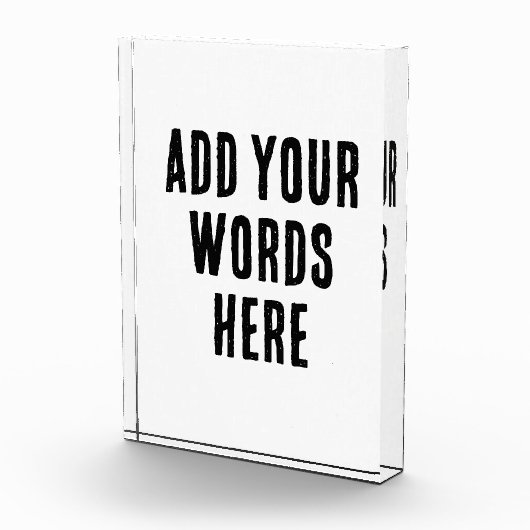 Bloc Photo Add Your Words Here Custom Customized Personalized (Droite)