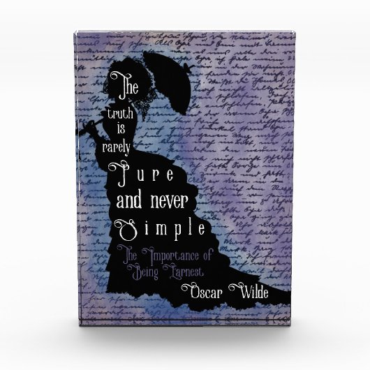 Bloc Photo Affiche de silhouette de citation d'Oscar Wilde (Devant)