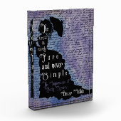 Bloc Photo Affiche de silhouette de citation d'Oscar Wilde (Gauche)