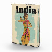 Bloc Photo Affiche de voyage vintage Inde (Droite)