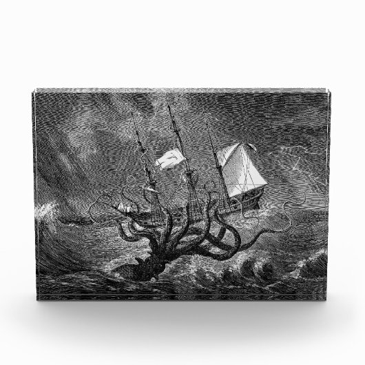 Bloc Photo Affiche du navire géant du calmar de Kraken (Devant)