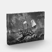Bloc Photo Affiche du navire géant du calmar de Kraken (Gauche)