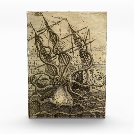 Bloc Photo Affiche du navire géant du calmar de Kraken (Devant)