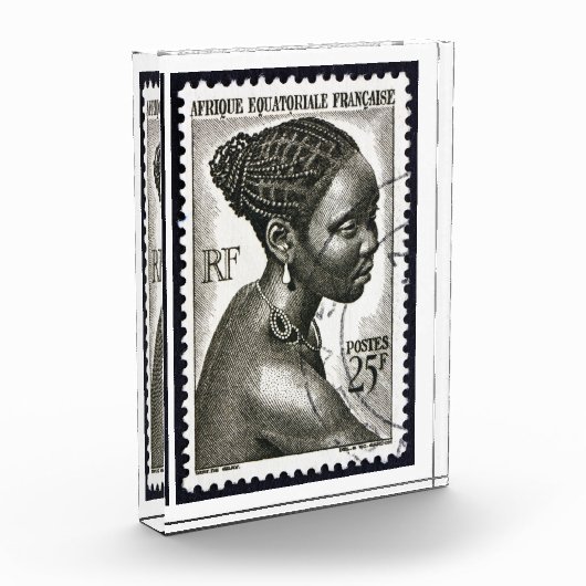 Bloc Photo Afrique art voyage Français "timbre postal" (Gauche)