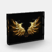 Bloc Photo Ailes d'Ange d'or sur arrière - plan noir (Gauche)