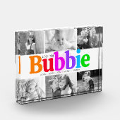 Bloc Photo Aimez-vous Bubbie Colorful Rainbow Modern Collage (Gauche)