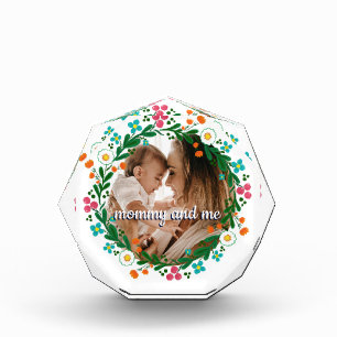 Bloc Photo Ajouter votre maman photo et moi Colorful Floral W