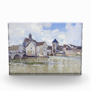Bloc Photo Alfred Sisley Bâtiments et ponts avec l'eau
