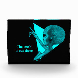 Bloc Photo Alien gris, la vérité est là