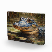 Bloc Photo Alligator dans les Everglades Wildlife Art (Droite)