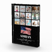 Bloc Photo American Flag Baby First Year Photo Collage (Droite)