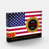 Bloc Photo American Flag & Service Award, Retraite / USA (Gauche)