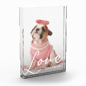 Bloc Photo AMOUR mignon chien personnalisé (Gauche)
