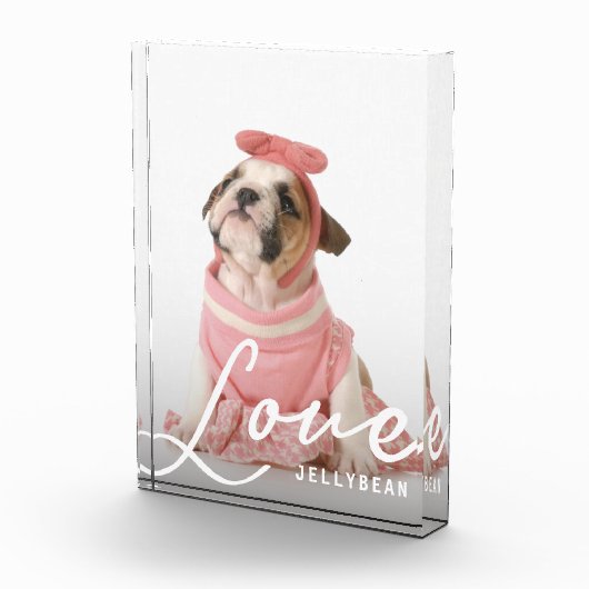 Bloc Photo AMOUR mignon chien personnalisé (Droite)