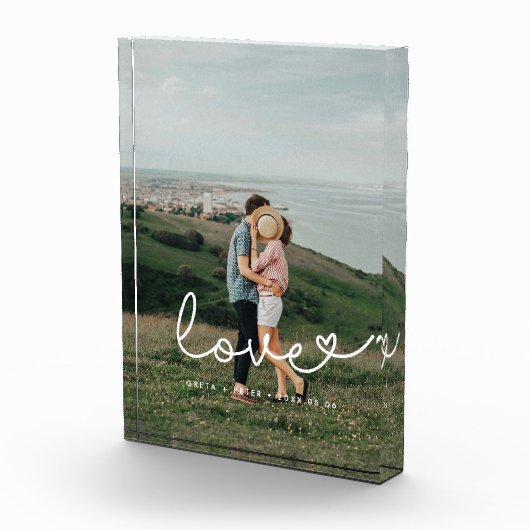 Bloc Photo Amour mignon script whimsical couple (Droite)