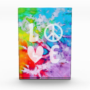 Bloc Photo Amour Peace Boho Aquarelle Abstraite Rainbow Batik