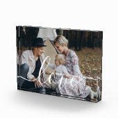 Bloc Photo 'Amour' Photo de famille personnalisée avec le nom (Droite)