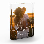 Bloc Photo Amour superposition de calligraphie moderne mariag (Gauche)