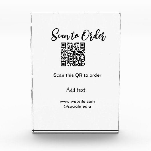 Bloc Photo Analyser pour commander analyser le code QR ajoute (Devant)