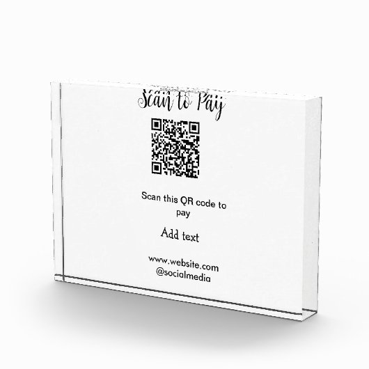 Bloc Photo Analyser pour payer scanner code QR ajouter des dé (Droite)