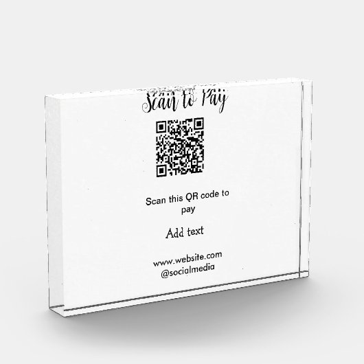 Bloc Photo Analyser pour payer scanner code QR ajouter des dé (Gauche)