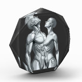 Bloc Photo Android Union: Cyborg Couple Futuristic Art Poster (Gauche)