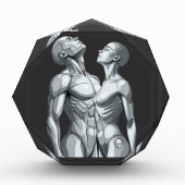 Bloc Photo Android Union: Cyborg Couple Futuristic Art Poster (Devant)