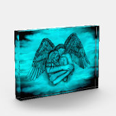 Bloc Photo Angel Eros en amour, design noir et vert (Gauche)