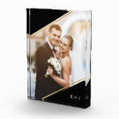 Bloc Photo Angle minimal Monogramme Photo personnalisée (Droite)