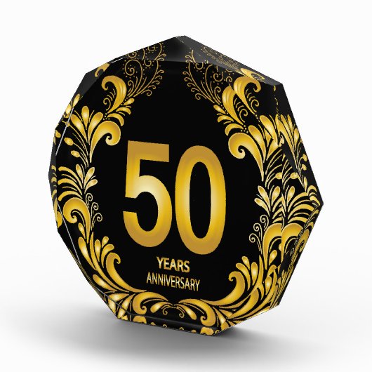 Bloc Photo Anniversaire de la Parties scintillant d'or de 50 (Droite)