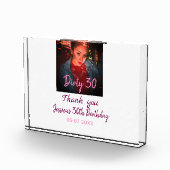 Bloc Photo Anniversaire Dirty 30 ajouter nom rose ajouter pho (Droite)