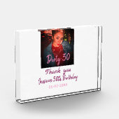Bloc Photo Anniversaire Dirty 30 ajouter nom rose ajouter pho (Gauche)