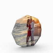 Bloc Photo Annonce de fiançailles en or tendance pour couple (Gauche)